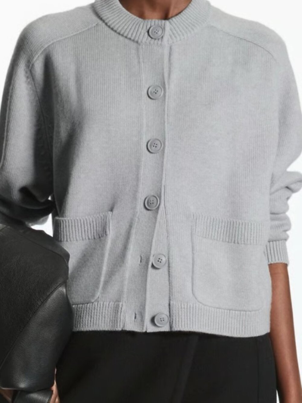 COS Wool Sweater Cardigan (Gray) XS